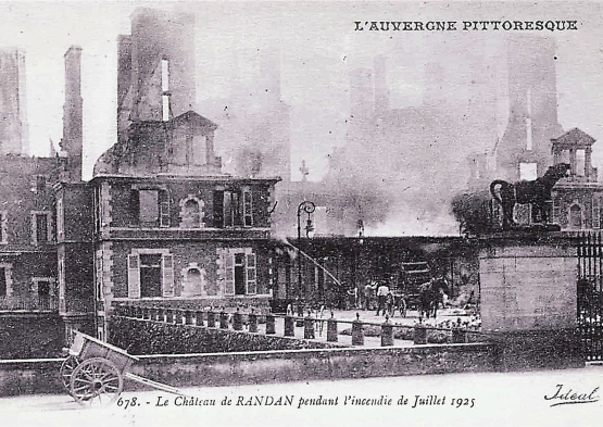 Incendie du château en 1925 - 1