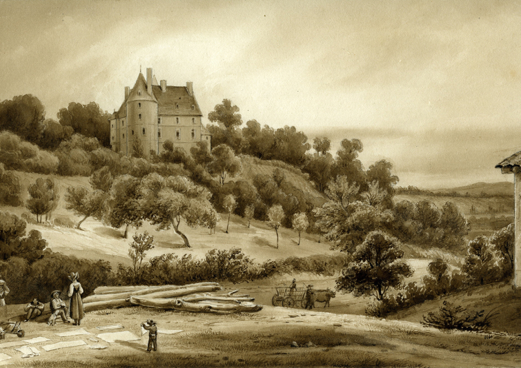 Gravure ancienne du chateau